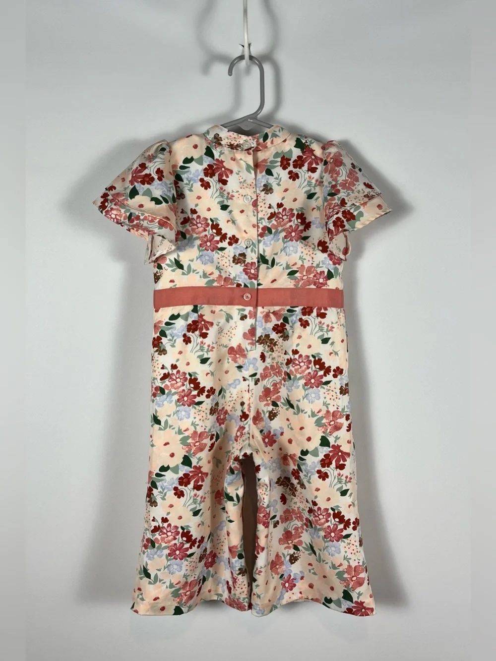 Janie and Jack Peachskin Floral The Courtyard Jumpsuit Size 18-24 Months